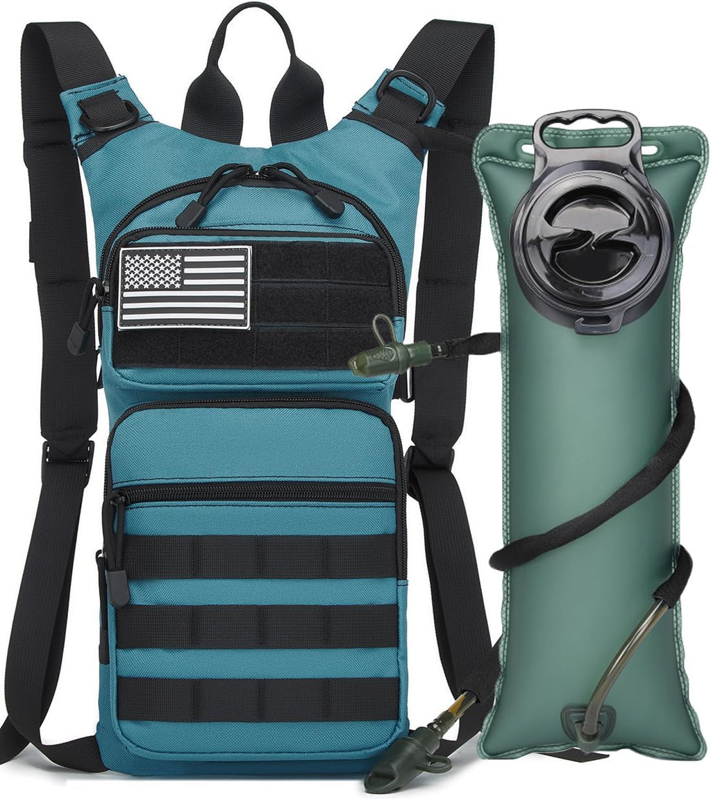 Insulated Water Hydration Pack Bag with 3L TPU Bladder Tactical Molle Hydration Backpack for Hiking Cycling Running