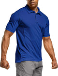 CQR Men's Quick Dry Tactical Polo Shirt, Lightweight Breathable Performance Polo, Short Sleeve UPF 50+ Outdoor Golf Shirt
