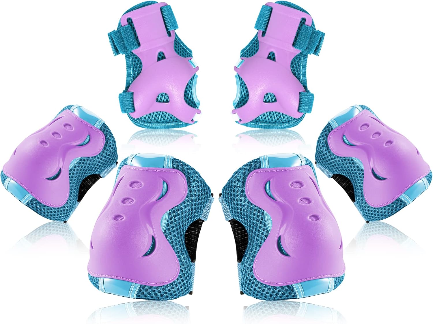 BOSONER Kids/Youth Knee Pad Elbow Pads Guards Protective Gear Set for Roller Skates Cycling BMX Bike Skateboard Inline Skatings Scooter Riding Sports