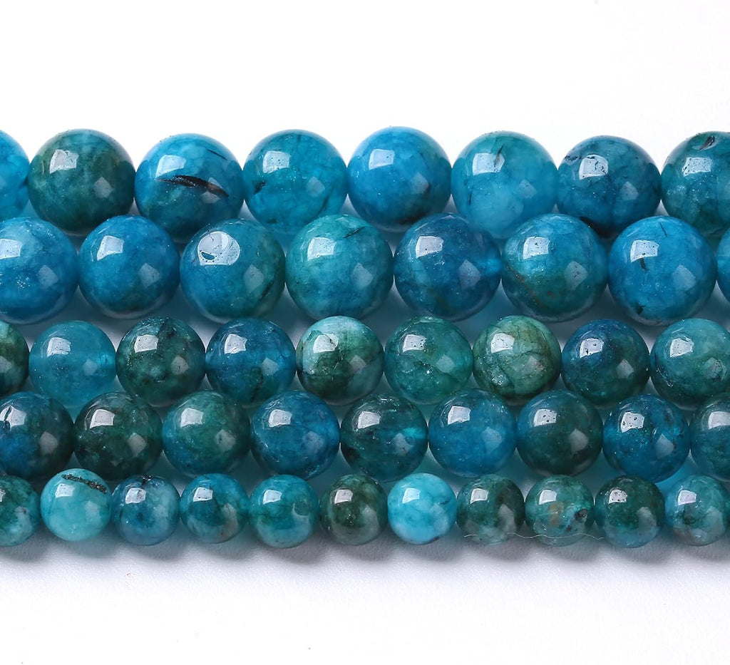 75PCS 10MM Blue Apatite Spacer Loose Beads for Jewelry Making DIY Bracelet Necklace 2 Strands