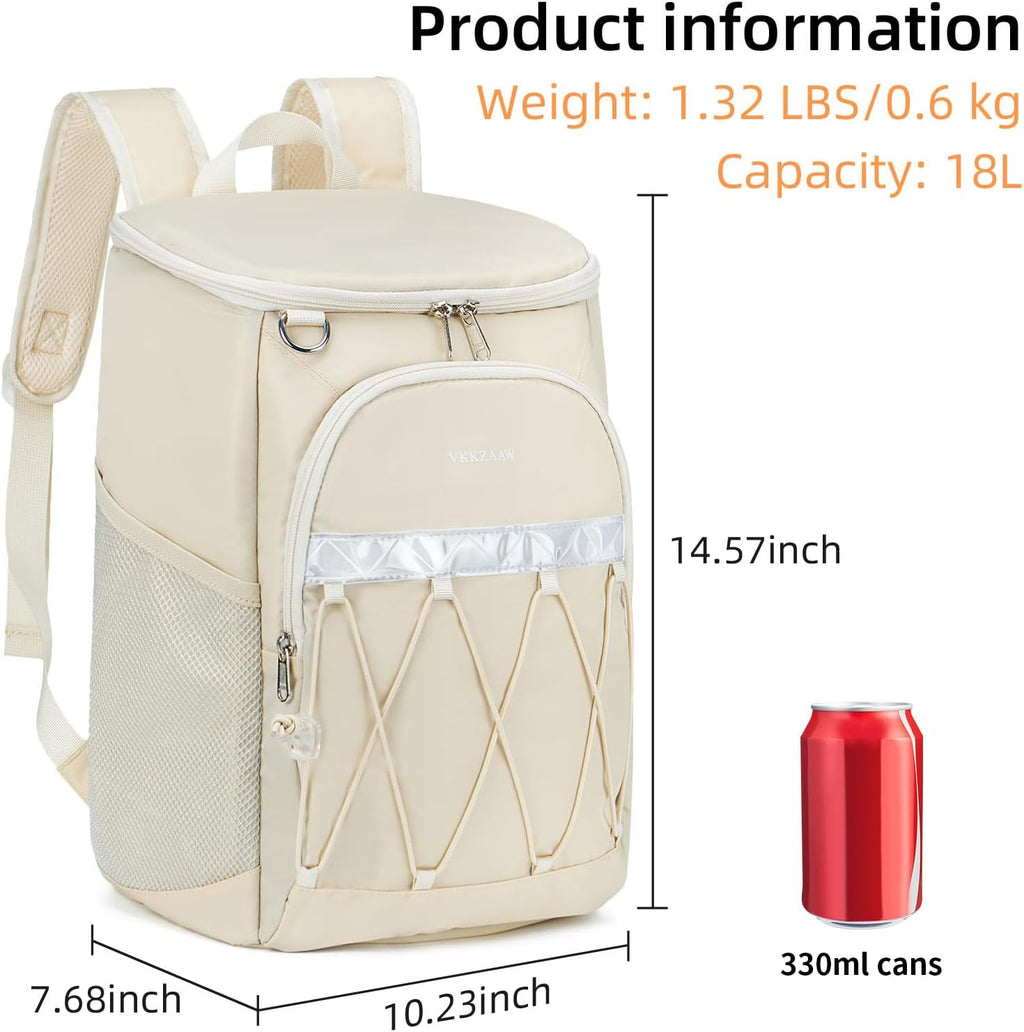 Backpack Cooler 42 Cans Insulated Leak Proof, Soft Lightweight Lunch Multifunctional Cooler Backpack Insulated Waterproof for Women Men