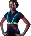 noxgear Tracer2 Multicolor Light Up and Reflective Running Vest | Rechargeable, Ultra-bright Running Lights for Runners