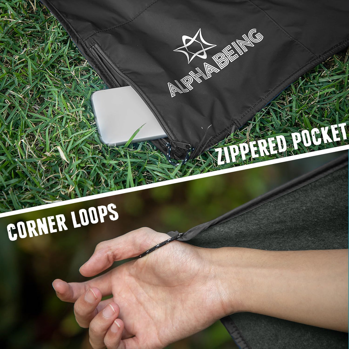 AlphaBeing Waterproof Outdoor Blanket with Merino Wool, Extra Thick Warm