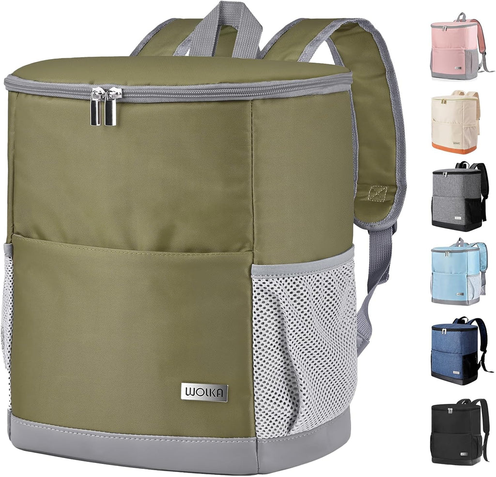 Insulated Cooler Backpack Outdoor - Leak Proof Backpack Cooler 30 Cans, Waterproof Lightweight Cooler Bag for 12h Hot/Cold Retention - Soft Cooler for Travel, Camping, Beach, Lunch