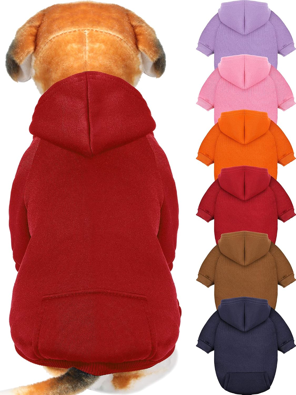 Syhood 6 Pieces Dog Hoodie Winter Warm Sweater with Hat Small Dogs,XXS