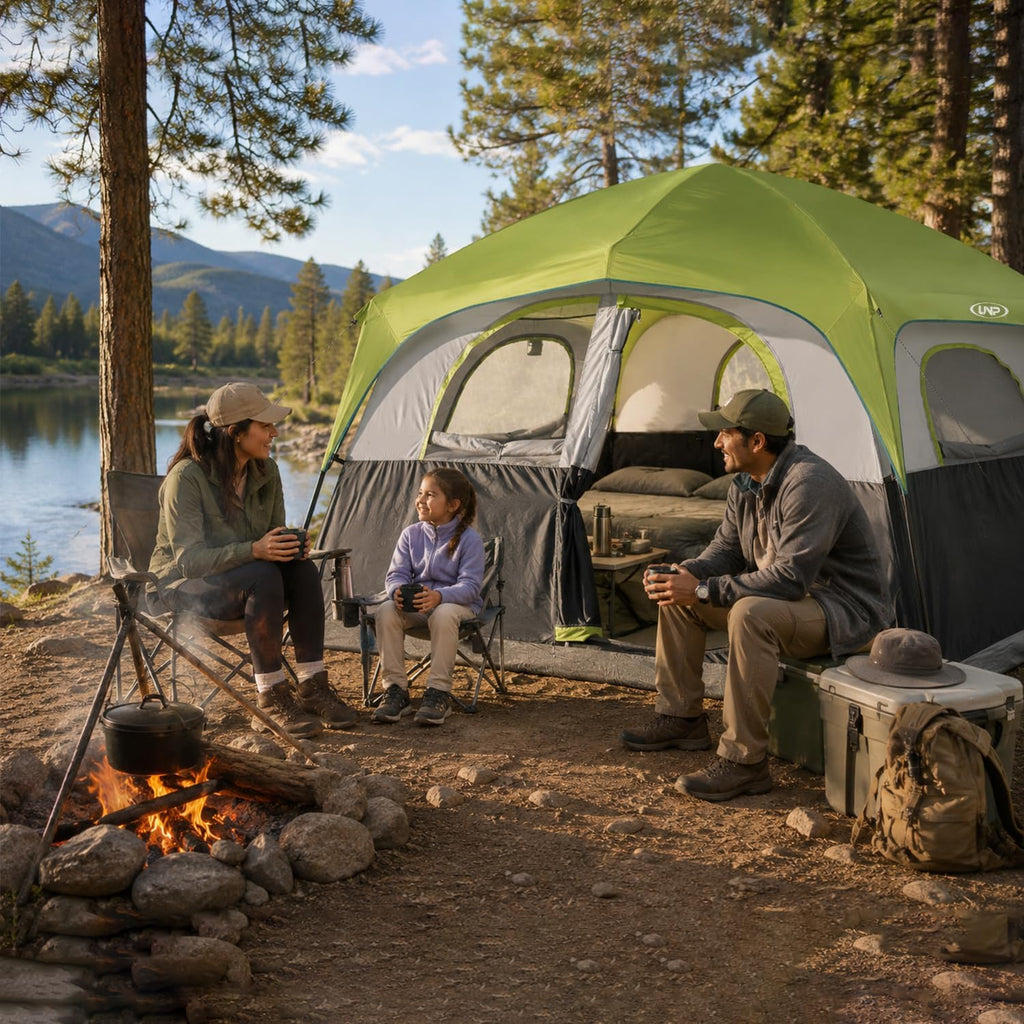 UNP 6 Person Tents for Camping Waterproof Family Cabin Tent with Rainfly