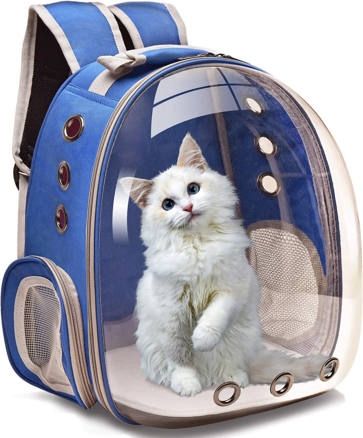 Henkelion Travel Backpack Bubble Carrying Bag for Small Medium Dogs Cats, Space Capsule Pet Carrier Dog for Hiking, Airline Approved - Green