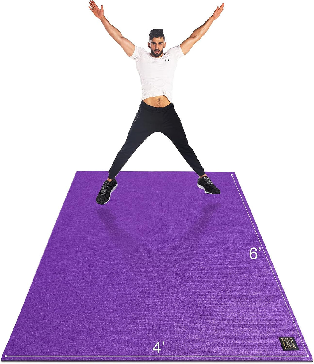 GXMMAT Large Exercise Mat 6'x4'/6'x5'/6'x6'(7mm)