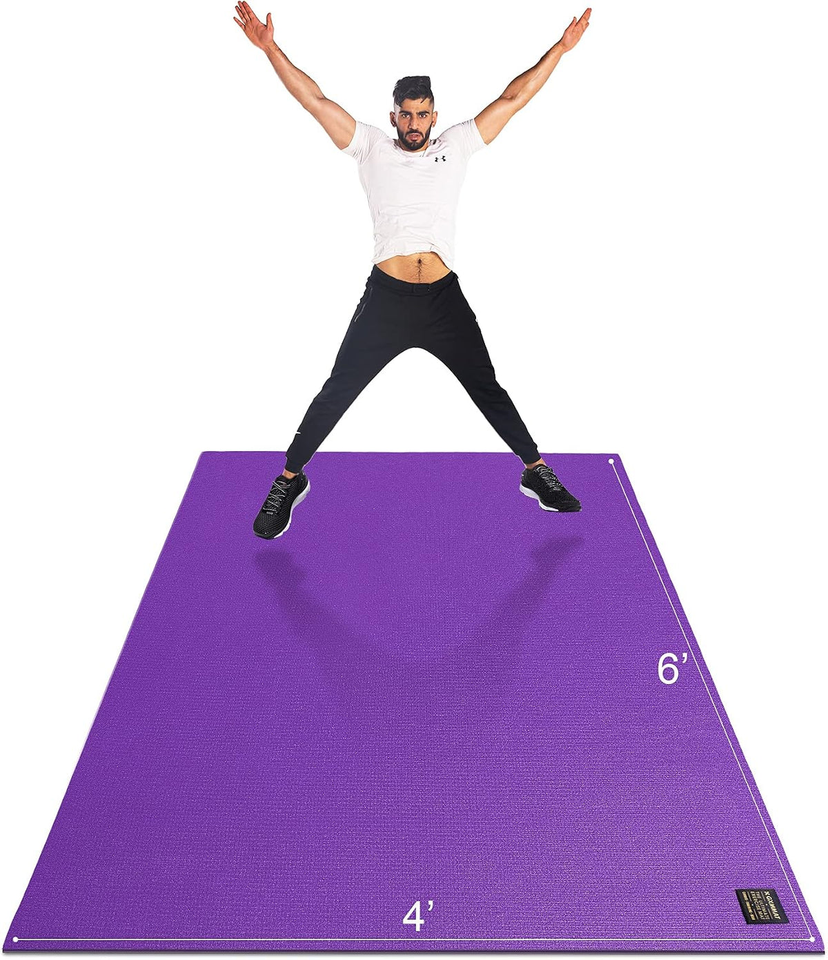 GXMMAT Large Exercise Mat 6'x4'/6'x5'/6'x6'(7mm)