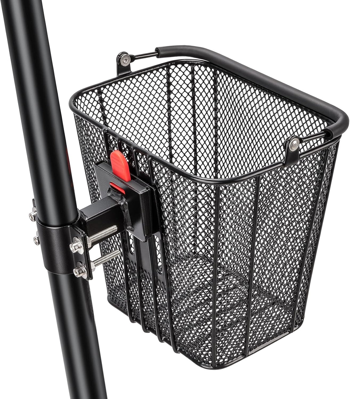 CXWXC E-Scooter Front Basket with Handle, Quick-Release Handlebar Bracket Detachable Scooter Basket for E-Scooters, Folding & Kick Scooters