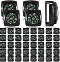 Tallew 50 Pcs Slip-on Wrist Compass Bulk Hard Shell Liquid Filled Mini Small Button Compass Survival Paracord Bracelet Camping Outdoor Activities Accessory 20mm for Hiking Activities