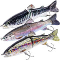 TRUSCEND Swimmax Easy Catch Fishing Lures with BKK Hooks, Wiggling, Vibrating, Rattling and Gurgling for More Bite, Heavy-Duty Dyneema Fiber Jointed Swimbaits for Bass, Trout, Walleye, Crappie, Pike