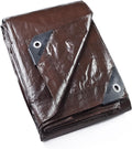 GUARD SHIELD Brown Tarp 10x10 Feet Waterproof Tarps Lightweight Camping Tarp Outdoor Multi Purpose Poly Cover 6mil