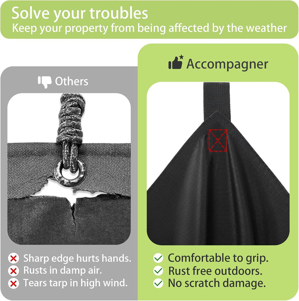 Accompagner Black Tarps Heavy Duty Waterproof 7x12ft, Thick Vinyl Tarp