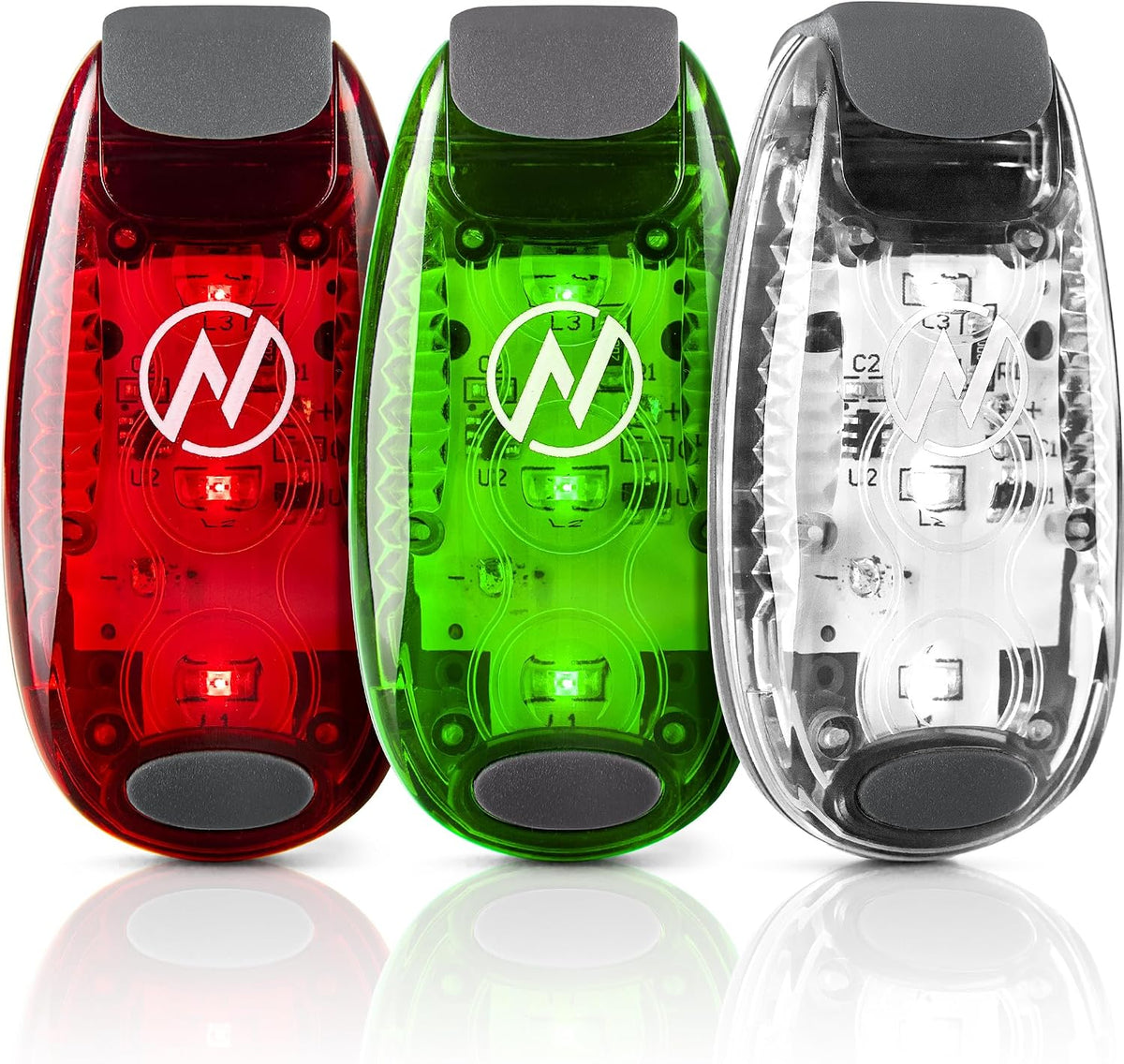 KayaLuma LED Kayak Lights 3 Pack, Clip On Marine Navigation Lights for Boat