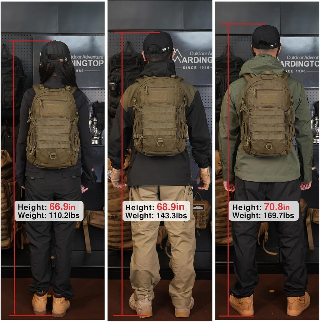 Mardingtop 25L Hiking Backpack,Lightweight Molle Tactical Backpack for Running,Hiking,Cycling,Motorcycle