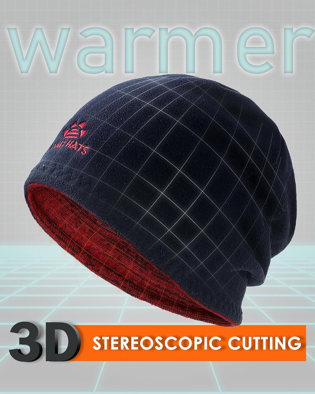 Winter Beanie Hat Scarf Set for Men Women Fleece Lined Warm Windproof Ski