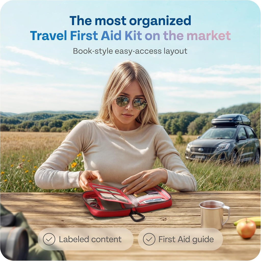 KeepGoing Travel First Aid Kit - TSA-Approved Travel Size
