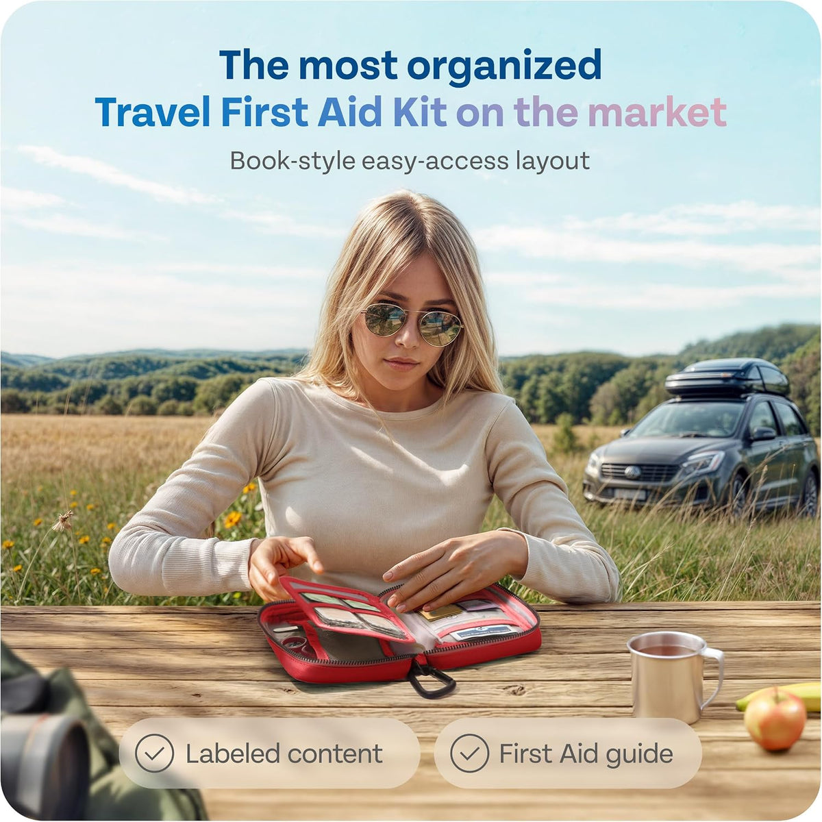 KeepGoing Travel First Aid Kit - TSA-Approved Travel Size