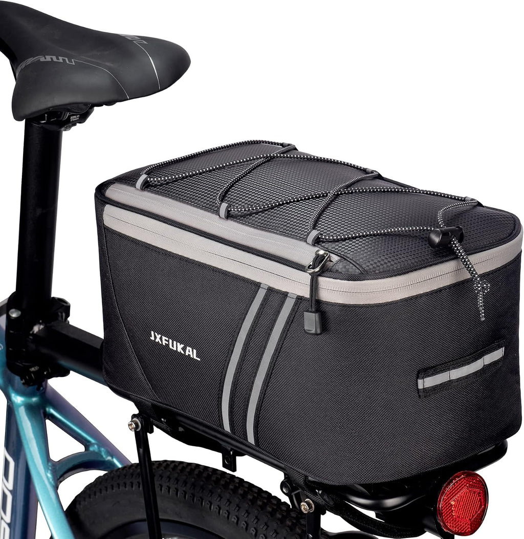 JXFUKAL Rear Bike Rack Bag with Rain Cover, 7L/9L/10L/12L Ebike Bag