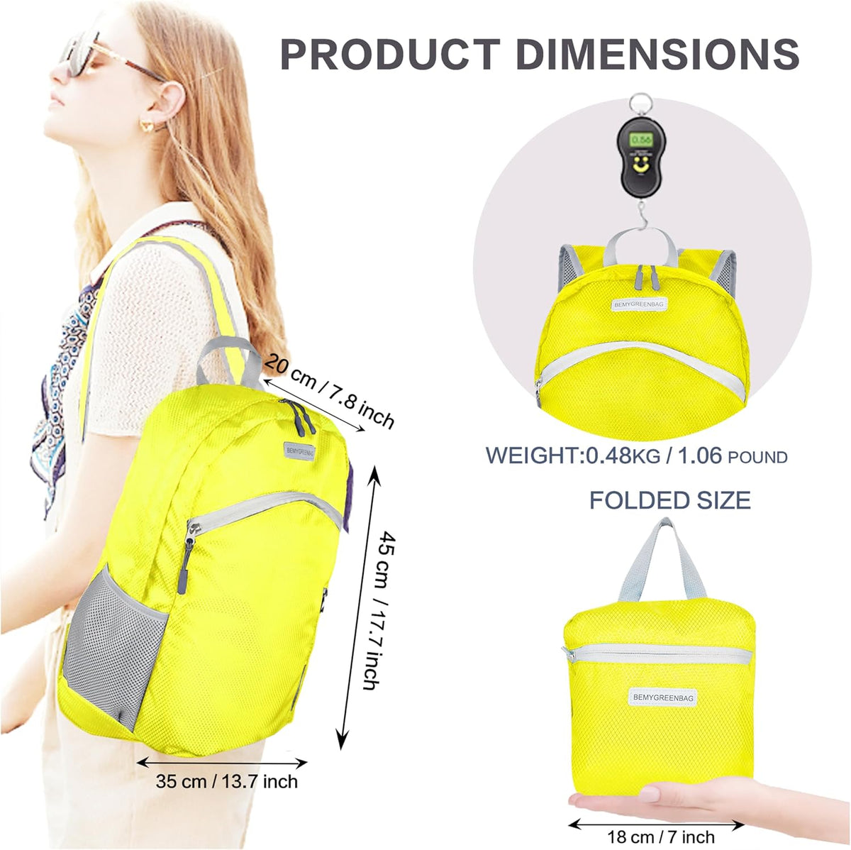 35L Foldable Waterproof Backpack For Outdoor Sports Travel Inside Wet Clothes Compartment Packable For Multiple
