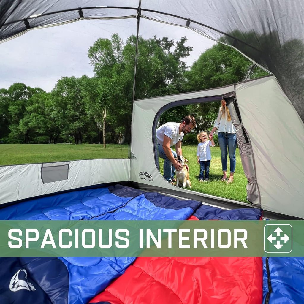 Happy Travel Camping Tent, 4/6 Person Dome Tents for Camping with Rainfly
