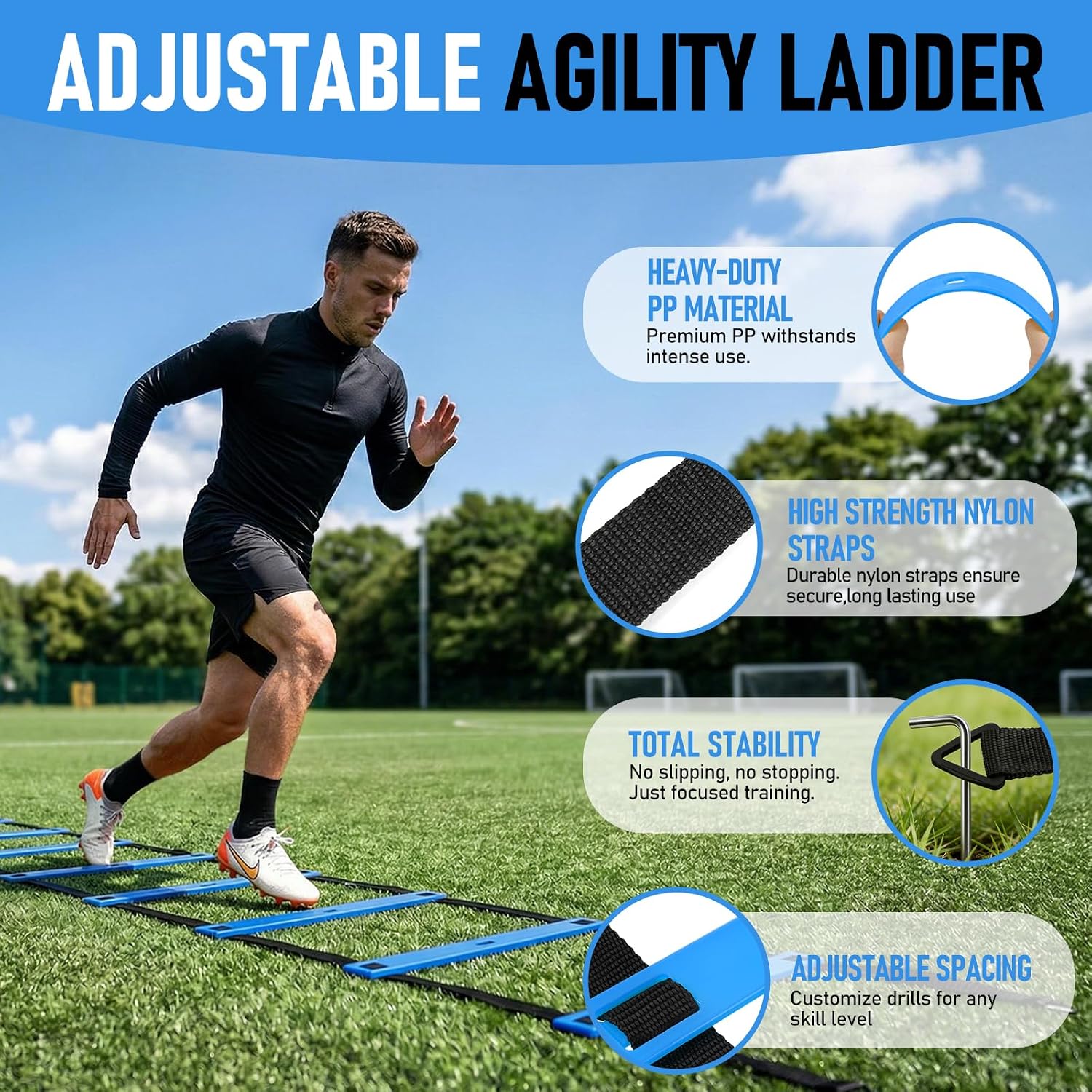 Agility Ladder,Soccer Training Equipment Set,Speed & Agility Training