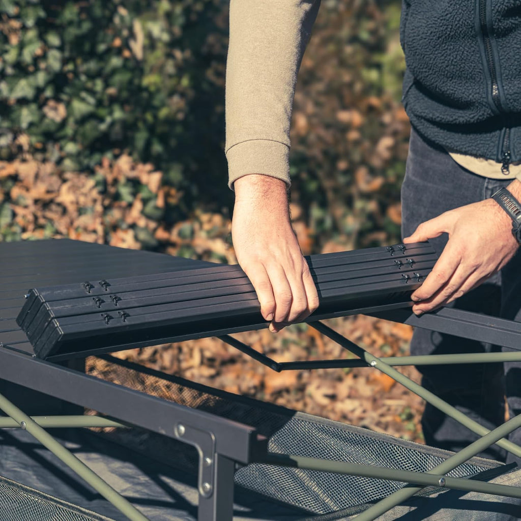 OUTSIDER Portable Aluminum Roll-Up Camping Table