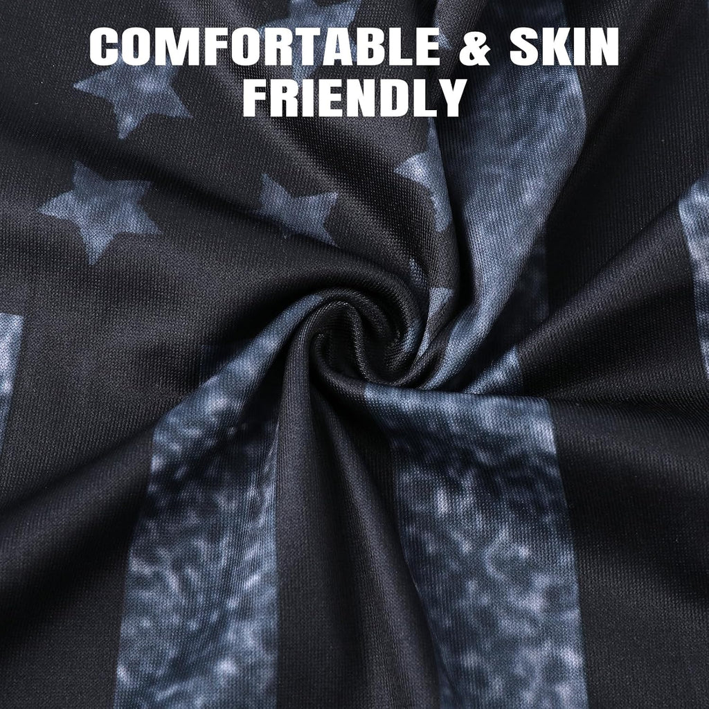 HONGTEYA 6 Pack Summer Neck Gaiter, UV Protection Cooling Face Mask Breathable Bandana Head Scarf Face Cover for Men Women