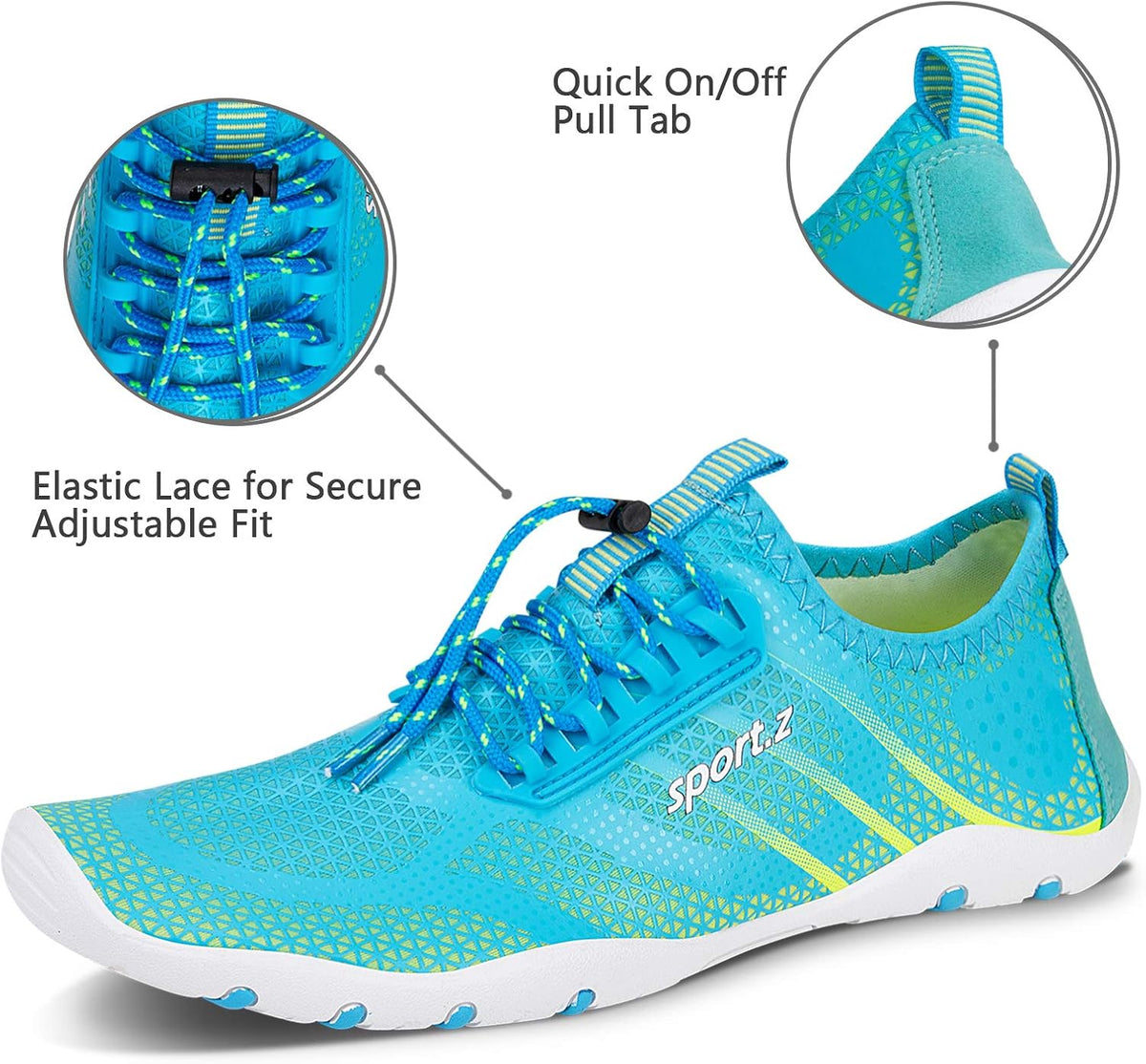WateLves Water Shoes Mens Womens Barefoot Beach Swim Shoes Quick-Dry Aqua Socks Pool Shoes for Surf Yoga Water Aerobics