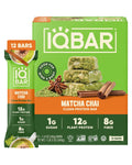 IQBAR Clean Protein Bars, Low Sugar Keto, Matcha Chai 12-Count