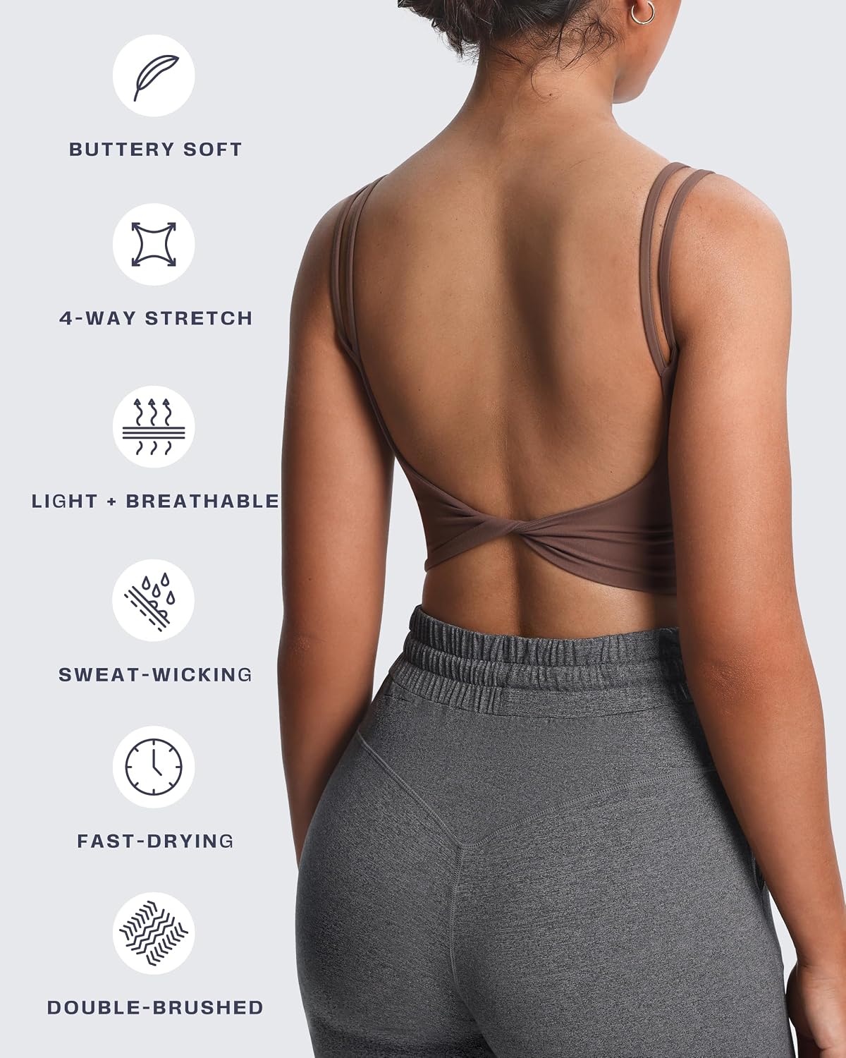 Aoxjox Metamorph Twist Back Cami Bra