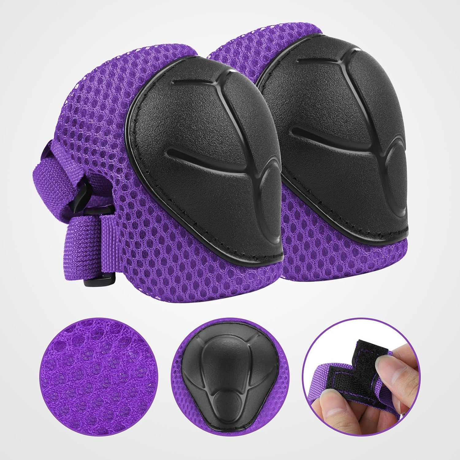 WayEee 6PCS Kids Protective Gear Set Knee Pads Elbow Pads Wrist Guards/3-14