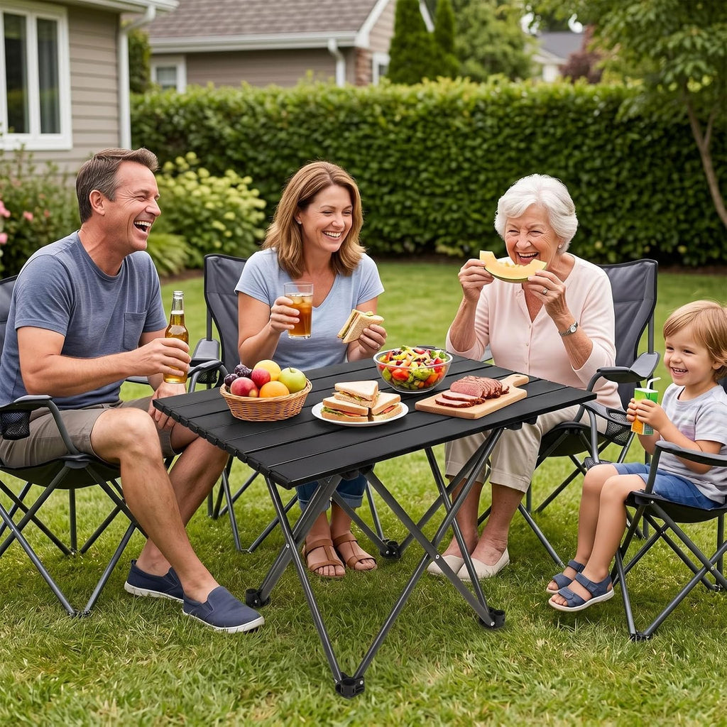 ShellKingdom Portable Camping Table for Picnic, Outdoor BBQ, Cooking, Beach