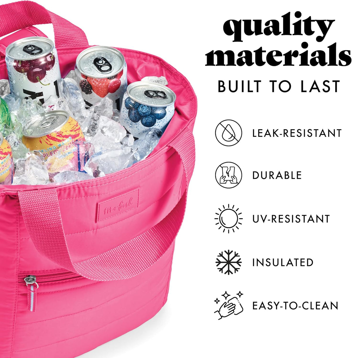 Fit & Fresh Mari Insulated Soft Backpack Cooler Tote, 12-Can Capacity
