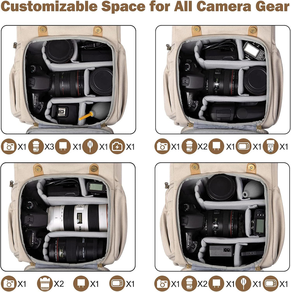 BAGSMART Camera Backpack DSLR Camera Bag Backpacks for Photographers