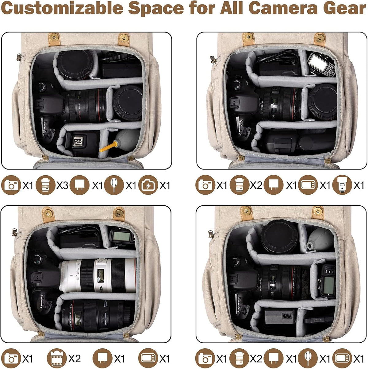 BAGSMART Camera Backpack DSLR Camera Bag Backpacks for Photographers