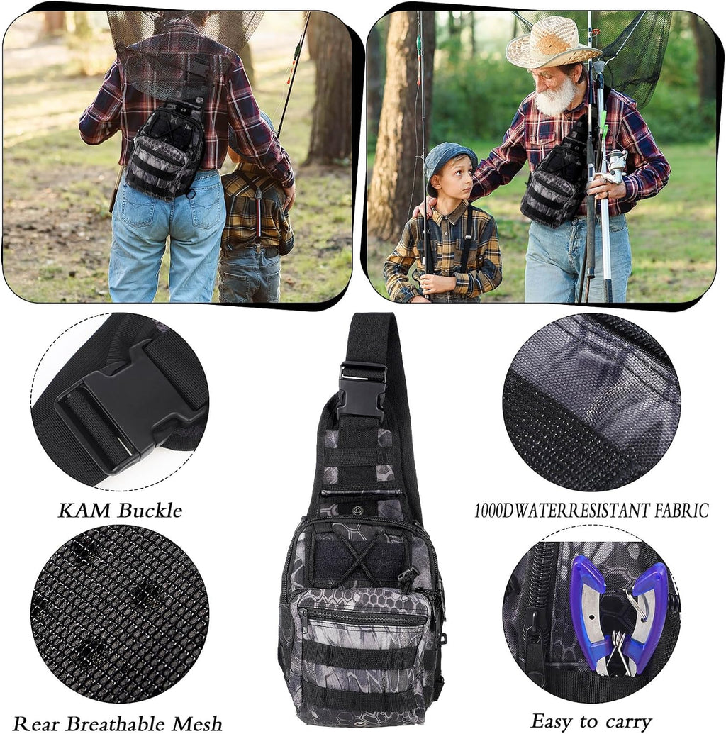 Sosation 134 Pcs Fishing Tool Beginner Starter Kit