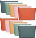 Reginary 10 Pcs Canvas Makeup Bags Bulk Blank Cosmetic Bags,Boho Color
