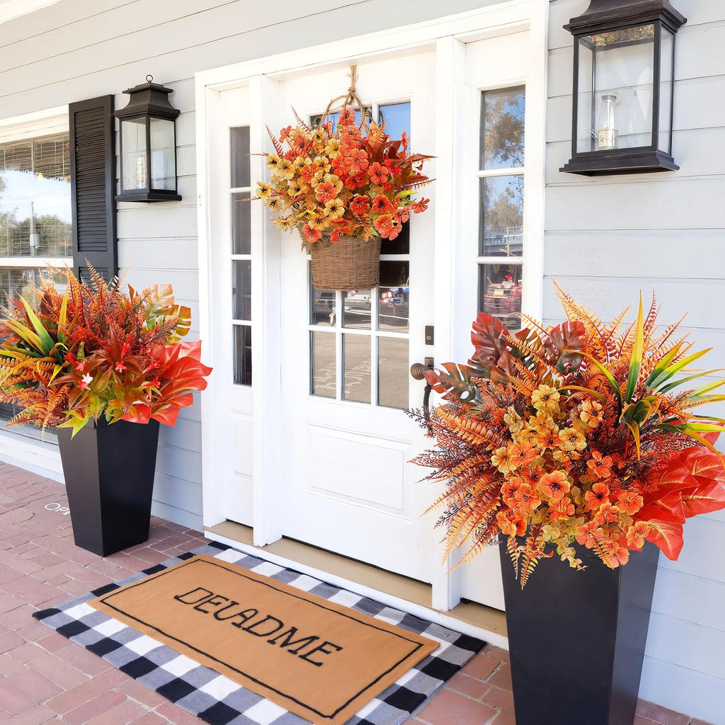 20 Pcs Artificial Fall Flowers for Outdoor Fake Plants Decoration