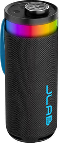 JLab, Go Party, Portable Bluetooth Speaker, Waterproof RGB LED, Midnight Black