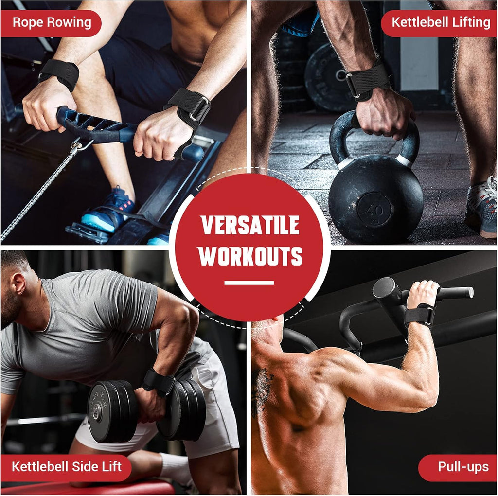 Weight Lifting Wrist Strap, Double-Layer Leather for Deadlift Powerlifting