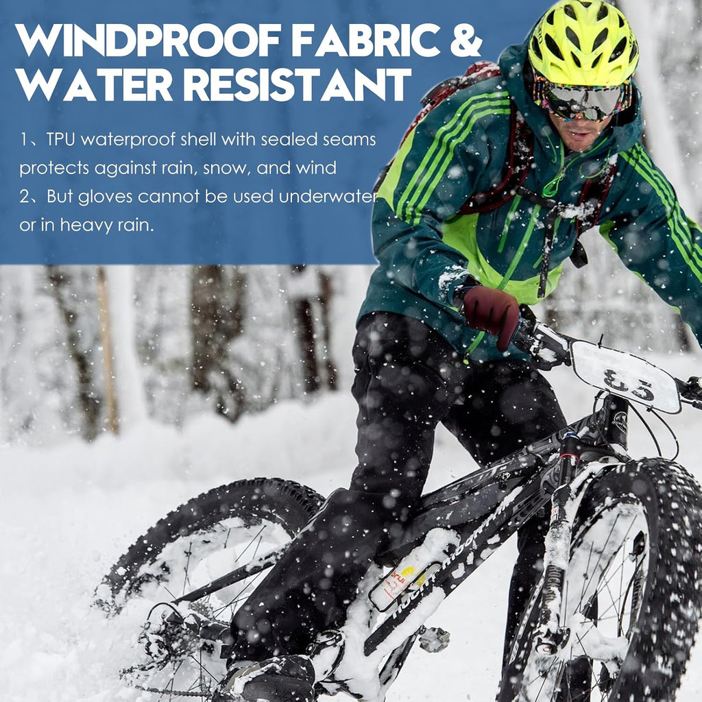 Bruvoalon Winter Gloves for Women & Men, 3M Thermal Insulation, Lycra Fabric, Touchscreen, Anti-Slip