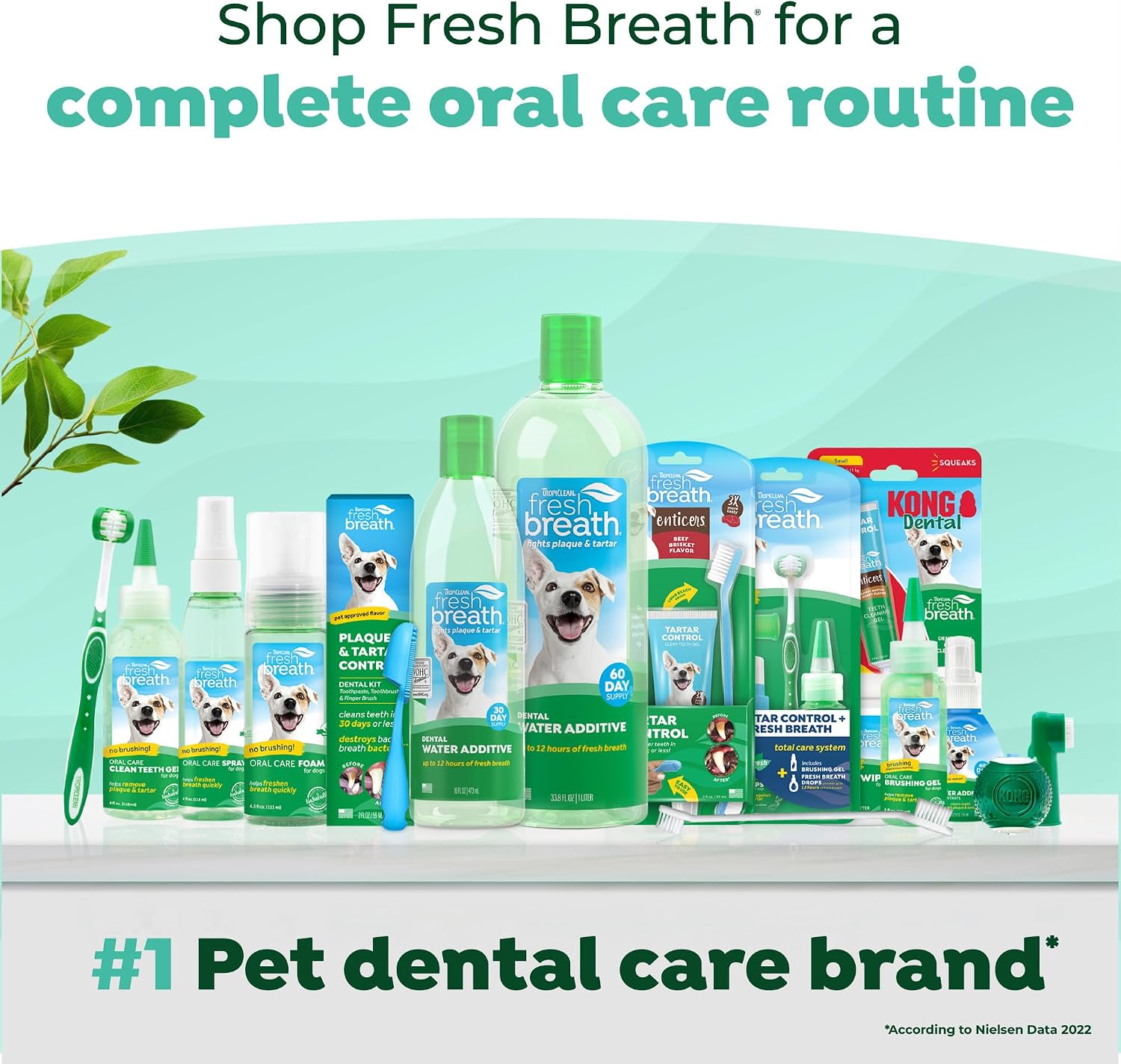 TropiClean Fresh Breath Water Additive for Cats, Cat Breath Freshener, 16oz