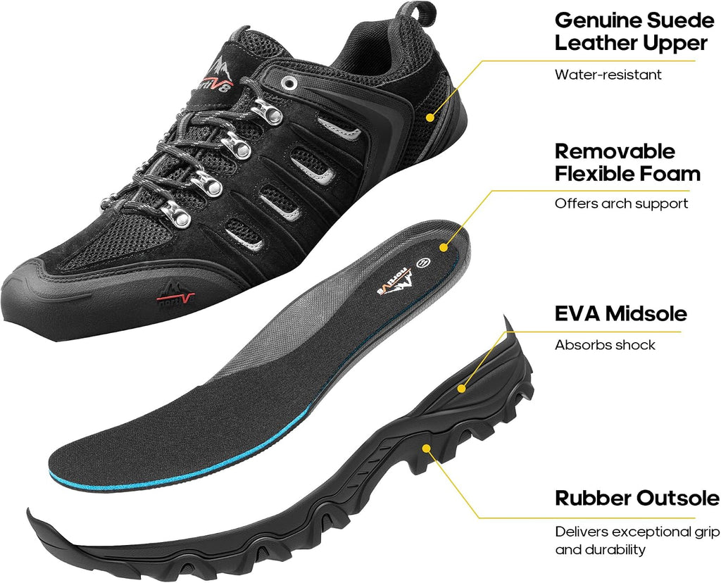 NORTIV 8 Men's Waterproof Hiking Shoes Leather