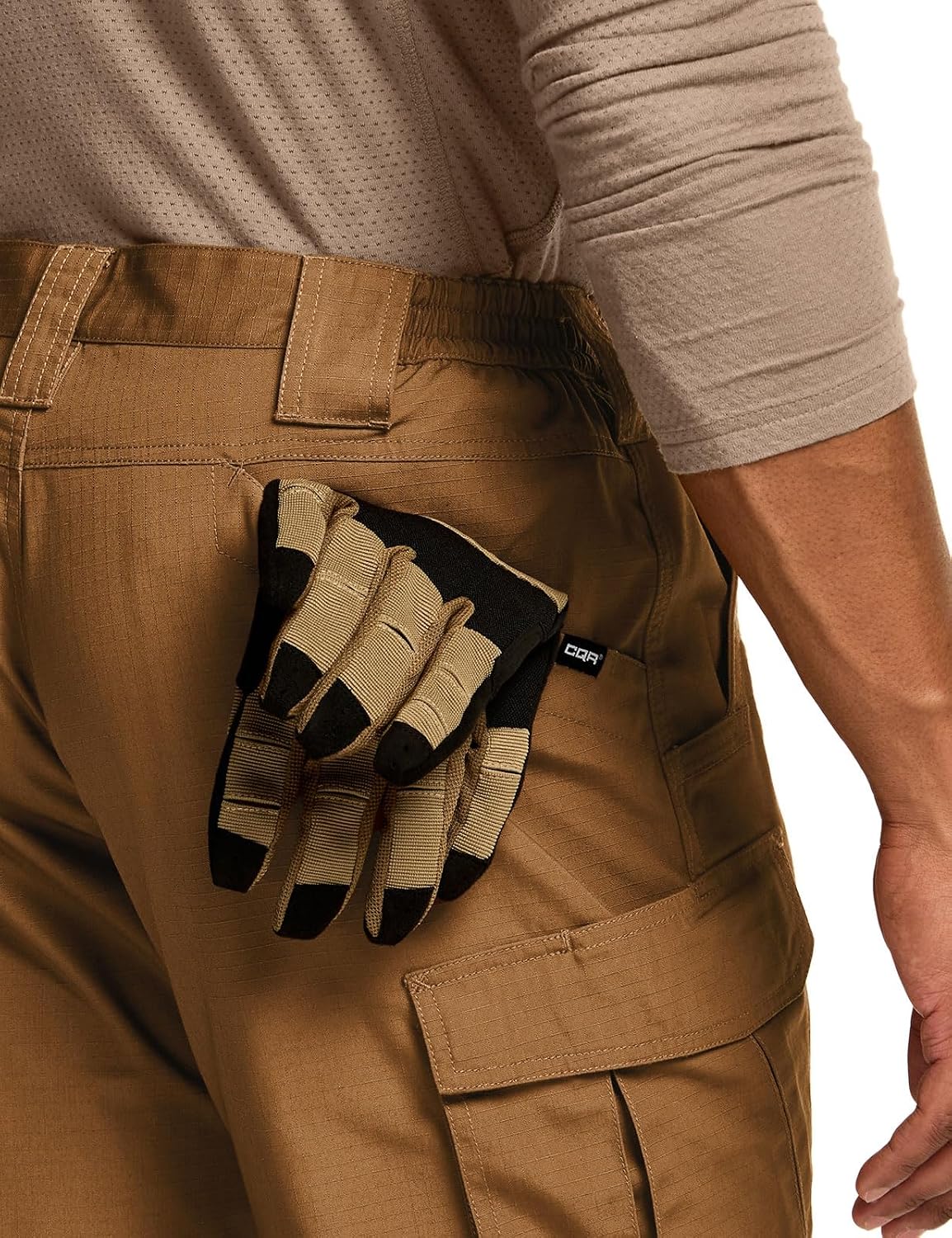 CQR Men's Tactical Pants, Water Resistant Ripstop Cargo Pants, Lightweight EDC Work Hiking Pants, Outdoor Apparel