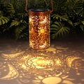 DIBIEECN Birthday Gifts for Women Mom Grandma Wife, Solar Lanterns Outdoor Waterproof, Metal Hanging Lights Garden Decor, LED Decorative Lantern for Patio Porch Backyard, Sun and Moon, 1 Pack
