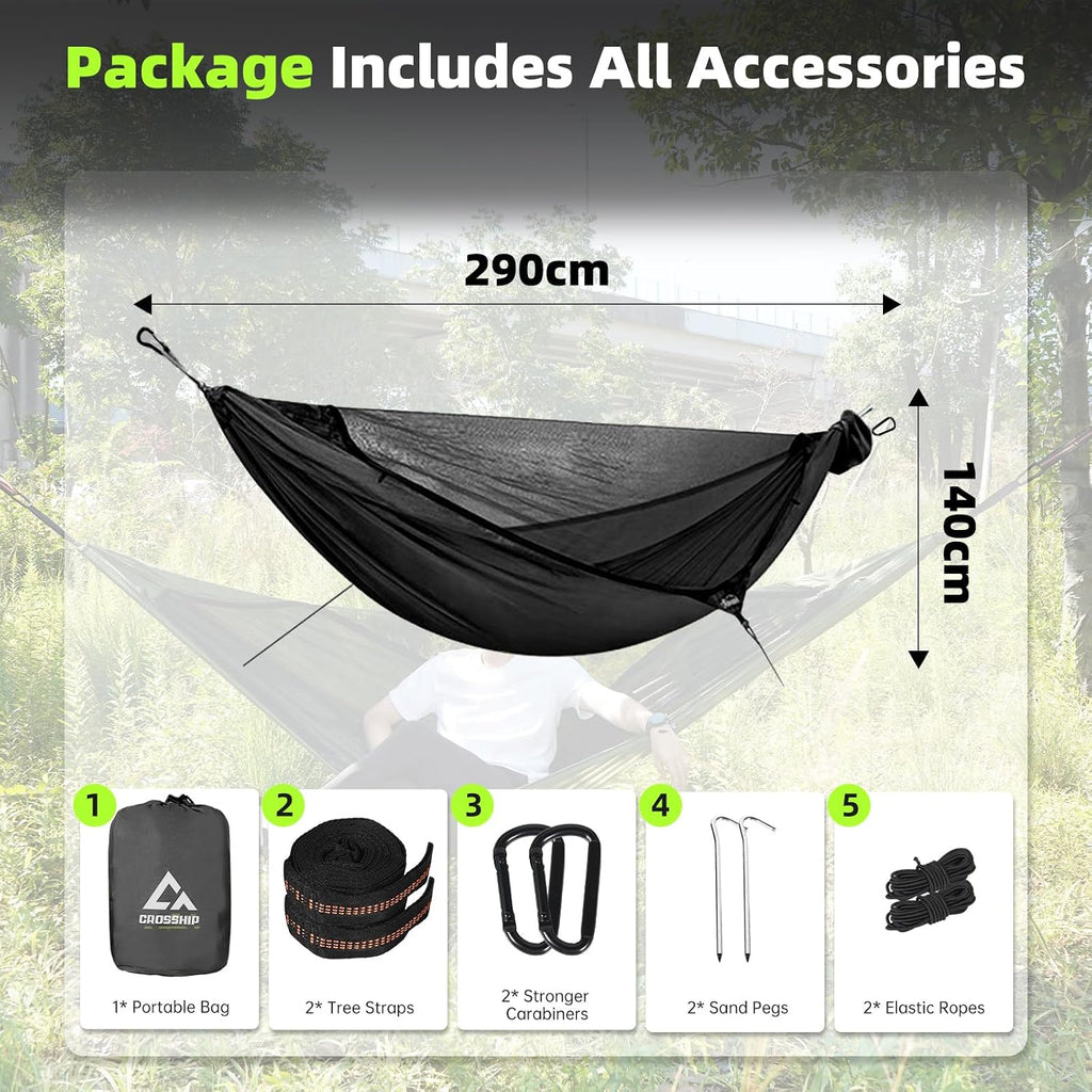 2 Adults Camping Hammock with Mosquito Net