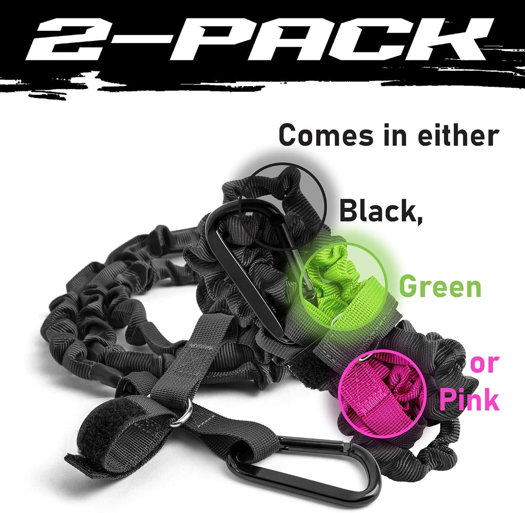 Gradient Fitness – Kayak Paddle Leash, Stretchable Bungee Cord w/Carabiner Clip
