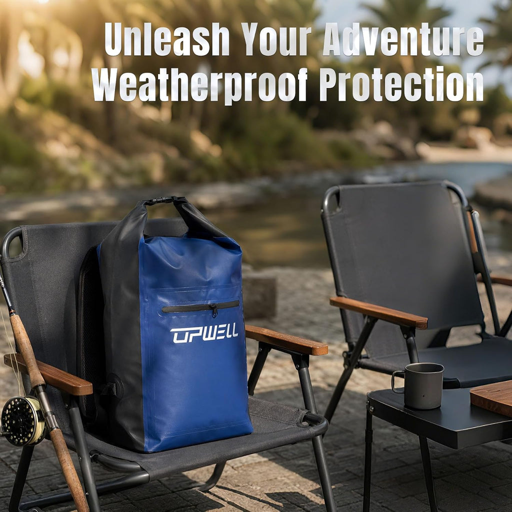 UPWELL 20L Waterproof Dry Bag Boating Backpack for Travel Hiking Camping Kayaking Hiking Swimming Floating Submersible Dry Bag Deep blue